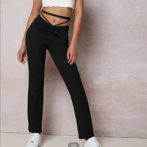 Drawstring Ruched Pants - Picture 1 of 1